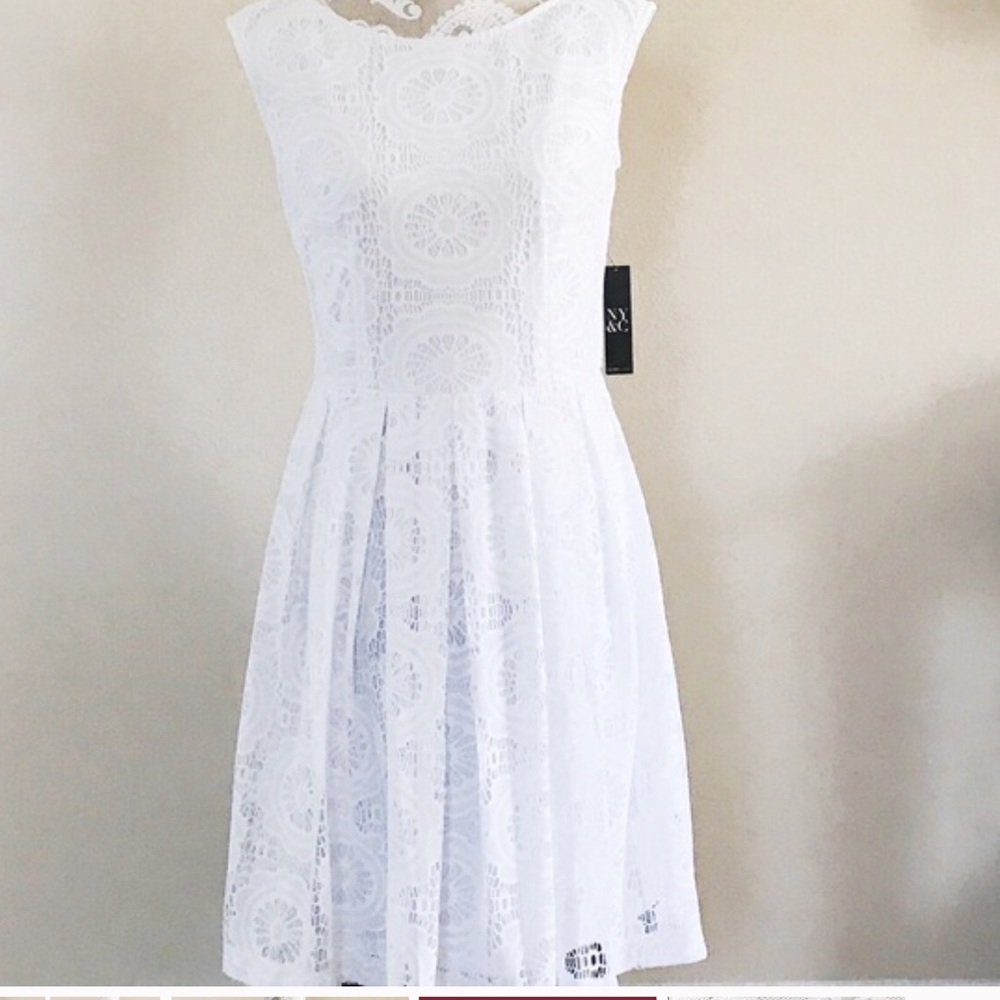 NWOT New York & Co. White Lace Dress